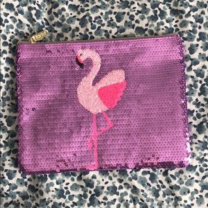 Sequin Flamingo Tarte Clutch